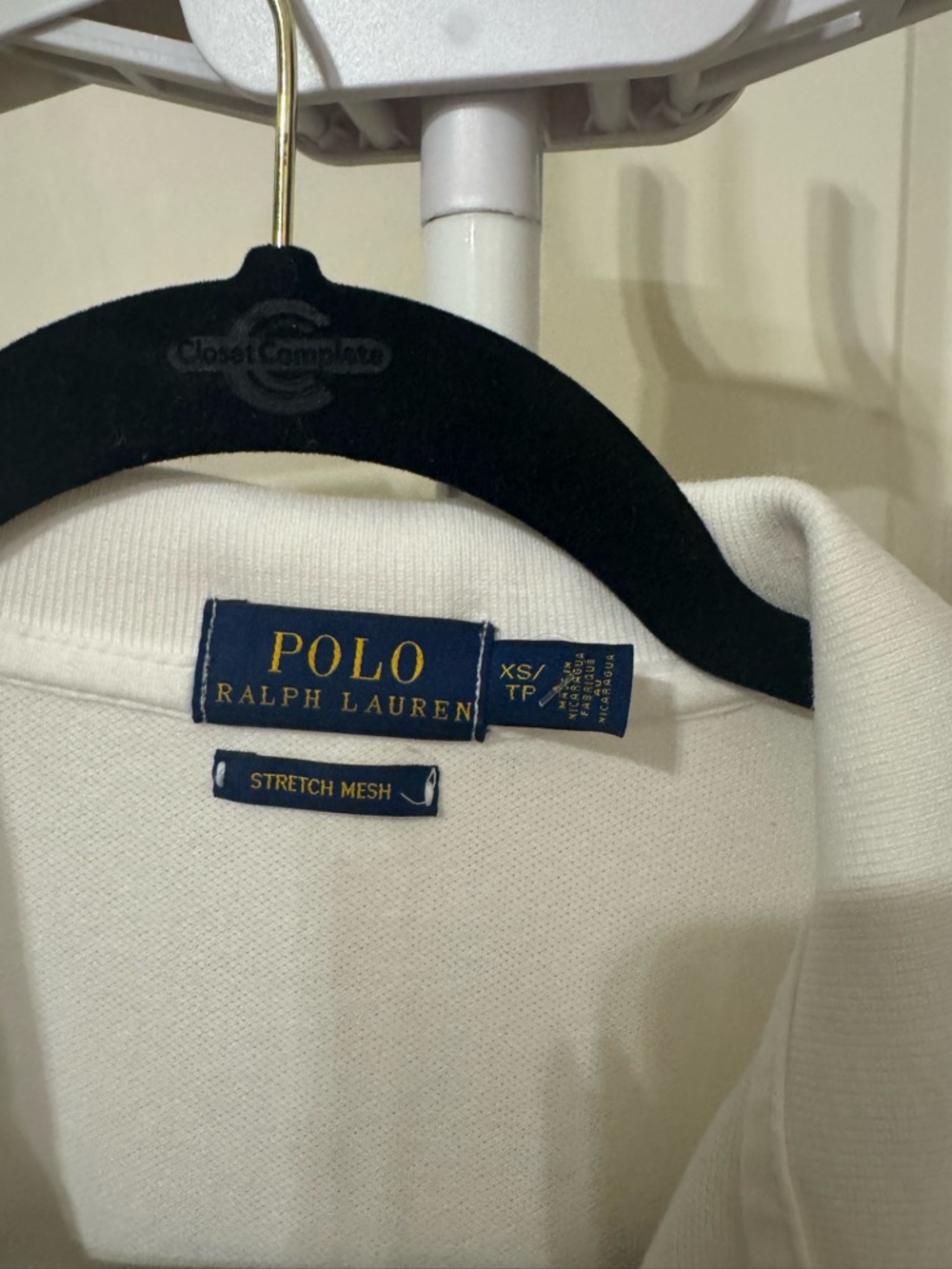 Polo by Ralph Lauren White Sleeveless Polo Midi Dress with Navy Pony - Picture 4 of 4